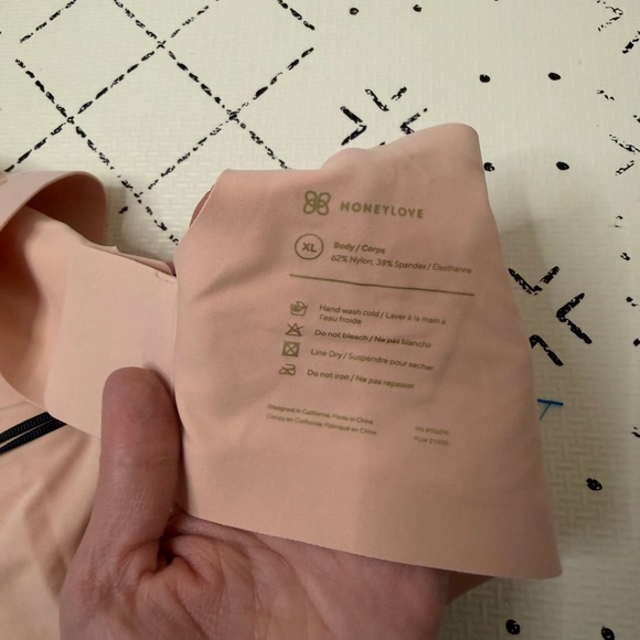 NWT Honeylove Silhouette Bra XL blush - Picture 11 of 11